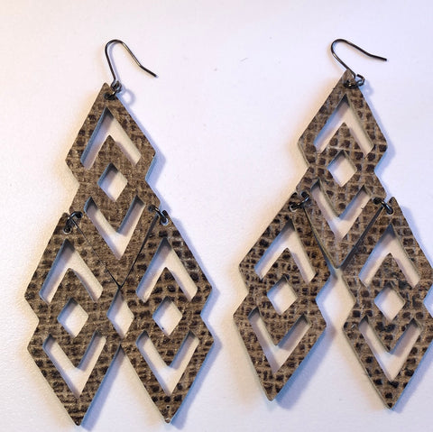 Geometric Leather earrings